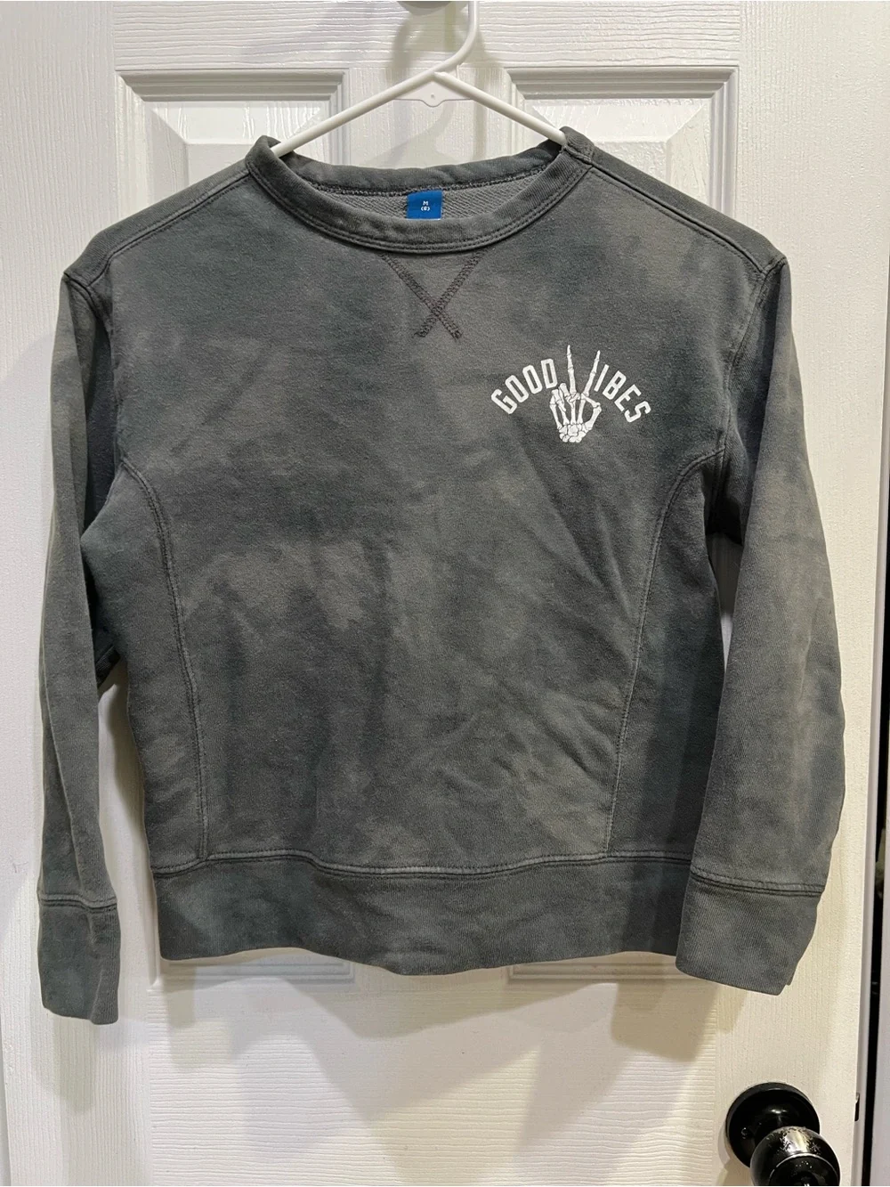 Good Vibes Grey Crewneck Sweatshirt - kids - Picture 1 of 5